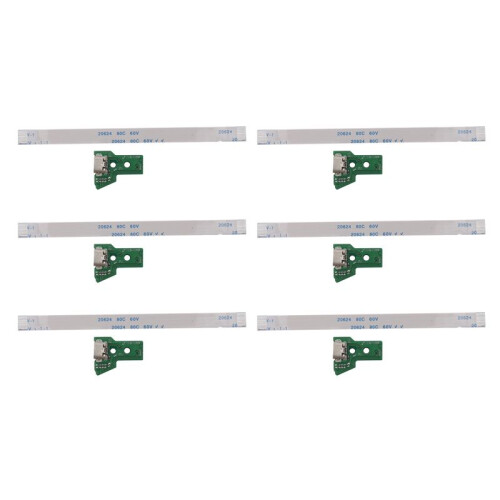 6X for  PS4 Controller USB Charging Port Socket Board JDS-055 5TH V5 12 Pin Cable