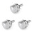 3X Chrome Billet Aluminum  Bolt Screw Cap for 1