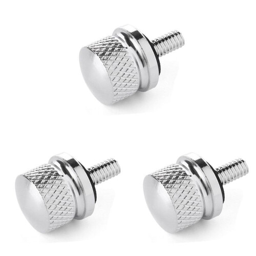 3X Chrome Billet Aluminum  Bolt Screw Cap for