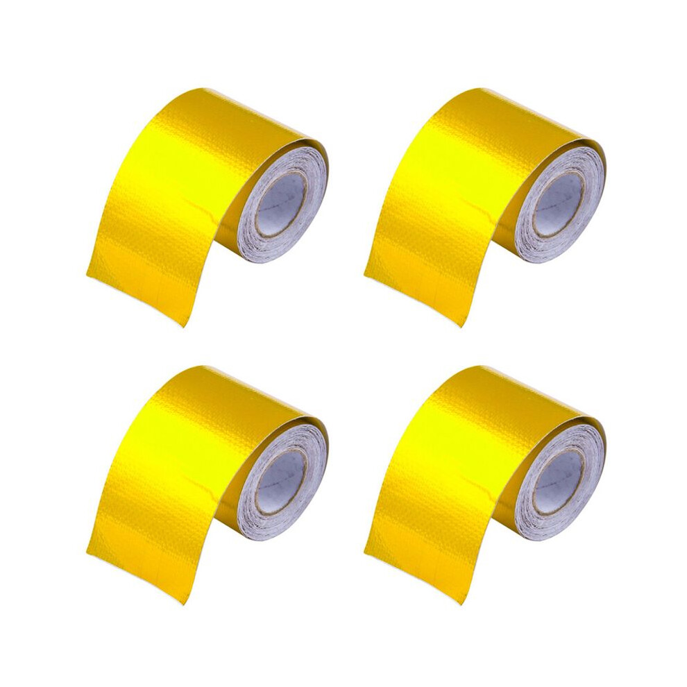 4X Reflect A Thermal Tape Air Intake Heat Insulation Shield Wrap Reflective Heat Barrier Self Adhesive Engine Gold 6032692409483