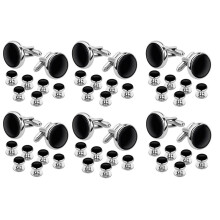 Cufflinks and Studs Set for Tuxedo Shirts Business Wedding 12 Cufflinks and 36 Studs