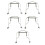 5X Support Cou D'Harmonica 10 Trous Harpe Bleu Bouche Support D'Orgue Support de Harmonica - Argenté 1