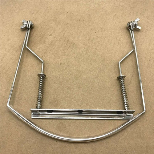5X Support Cou D'Harmonica 10 Trous Harpe Bleu Bouche Support D'Orgue Support de Harmonica - Argenté 2