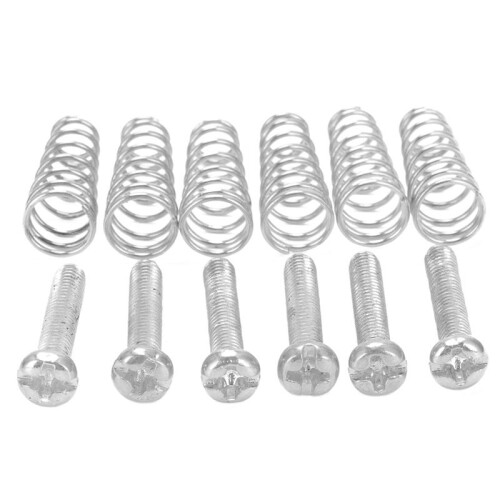 18 Pcs Electric Guitar Tremolo Bridge String Saddles Mount Adjust Conical Spring and Screws Silver 1