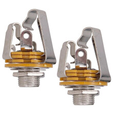 20Pcs 1/4 Inch 6.35mm Stereo Input Jack Plug Socket for Electric Guitar Bass, Guitar Pickup Output Jack, Guitar Parts