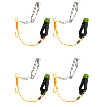 4 Stuks Power Grip Release, 17 Inch Downrigger Release Stacker Clip Fishing Leader met Longline Snap Clips