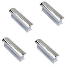 4X Guitar Slide Steel Solid Stainless Tone Bar Hawaiian Slider for Acoustic Electric Guitar Instruments(Chrome Color)