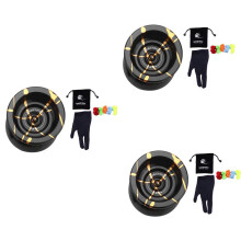 3X Magicyoyo N11 Alloy Aluminum Professional Yoyo Unresponsive Yoyo (Black Golden) Bag, Glove 5 Strings