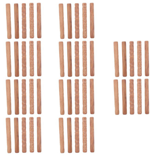 50PCS Pottery Tools Wood Hand Rollers for Clay Clay Stamp Clay Pattern Roller