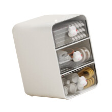 Robuster Plastik-Make-up-Organizer – Weißer Hase Schubladendesign