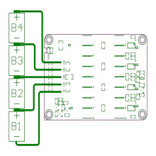 4 Uds 4S Balanceador de Ecualizador Activo Lifepo4/Lipo/LTO Batería Condensador de Ecualización de Energía Tablero BMS