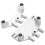Support de biellette de servo en aluminium argenté MN86K 1/12 RC 16