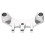 Support de biellette de servo en aluminium argenté MN86K 1/12 RC 5