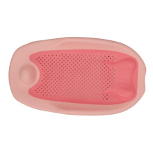 Pink Baby Bath Support, Klappbarer, herzförmiger Babybadewannenhalter