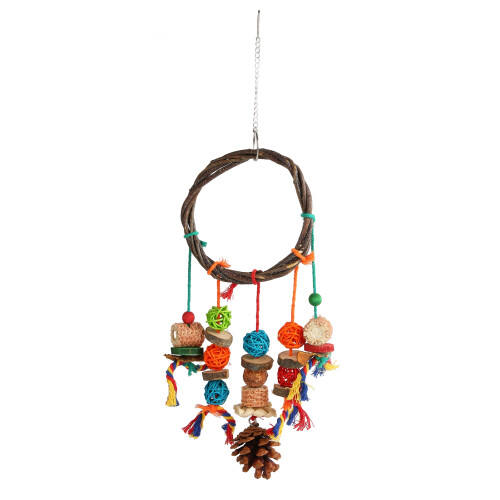 Μεγάλο σετ παιχνιδιών για πουλιά με παιχνίδι Preen & Pacify και πολύχρωμο εντυπωσιακό