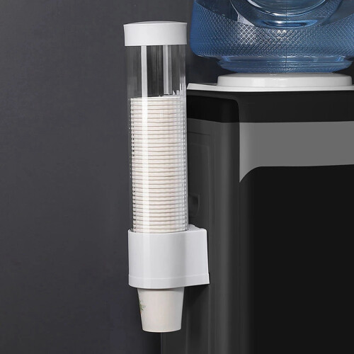 2X Disposable Cup Holder Automatic Cup Remover Paper Cup Holder Water Cup Wall-Mounted Storage  Storage 1