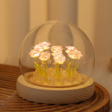 Richaa Pretty Rose Lamps Flower Night Light Cute Bedroom Decor Gifts for Women - Battery Powered (not Included)