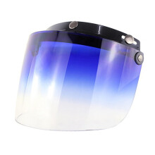Windproof 3-Snap Front Wind Shield Lens for Sunglasses, Adjustable Blue Fast Helmet Compatible for Outdoor Sports Helmets