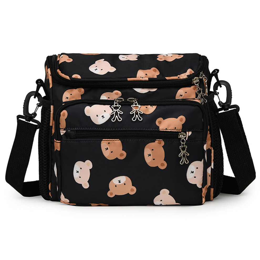 Diaper Bag Large Capacity With Insulated Bottle Pockets, Spacious Mother Bag, Multifunction Travel Bag For Stylish Moms