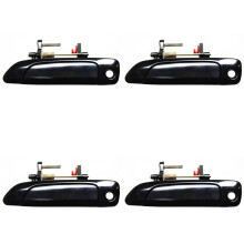 4X Left Front Exterior Outside Door Handles Black LH New for 2001-2005 Sedan