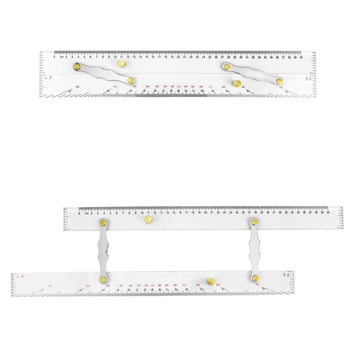 3X Marine Parallel Ruler Clear Scales, Mapping Points to Pull Parallel Ruler 450MM, Nautical Charts Parallel Ruler 1