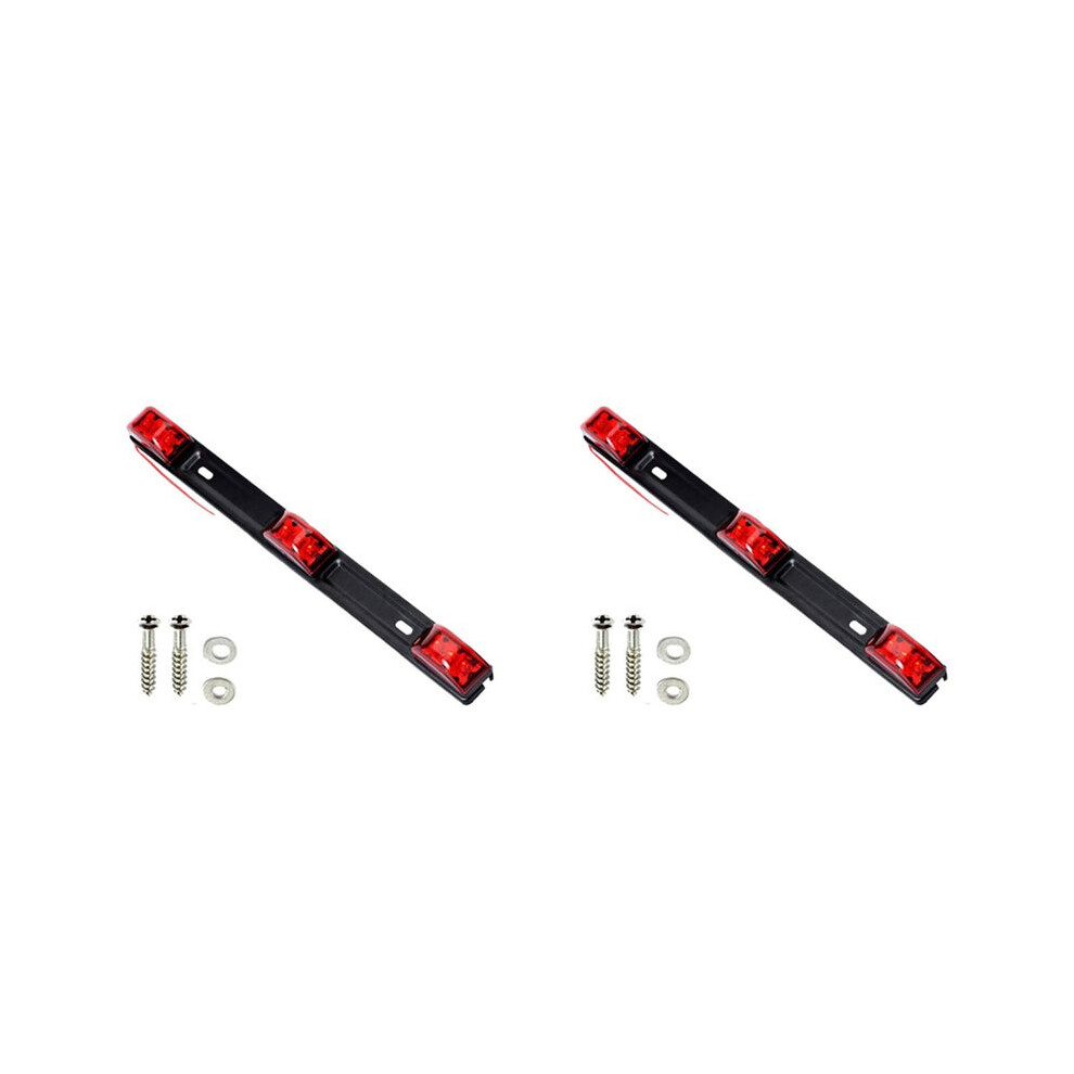 2X Trailer Tail Bar, 14.2 Inch Clearance Identification Id With Bracket For Pickup Truck Rv Light/Red 6032748570136