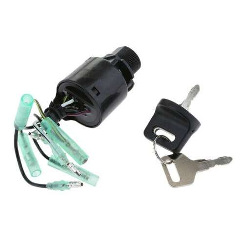 2X 35100-ZV5-013 Ignition  Assembly with Key Replacement Fit for  Outboard 1