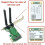 5X Wireless Card WiFi  PCI-E Express to PCI-E Adapter with 10 Antenna External for PC 10