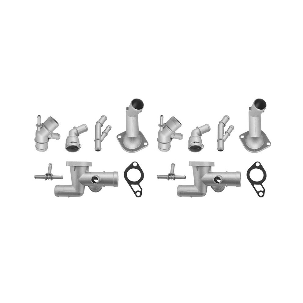 12Pcs Aluminium Engine Cooling Coolant Hose Connector Supercharger Pipe For Mk4 Gli Tt 1J0121087e 6033416246162
