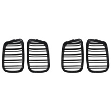 2X Rejilla Frontal Negra Brillante para Capó Delantero de Doble Línea para  E39 5-Series 525 528 1995-2004 51137005837 51137005838