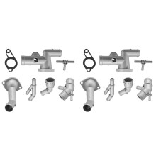 14Pcs Aluminium Engine Coolant Flange Hose Connector Kits 06A121133J for MK4 1.8T TT 00-05 1J0121087C