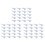 60 Pcs Plastic ID Card Name Tag Holder Badge Strap Clip White Clear 1