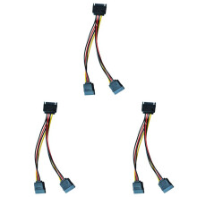 3X 6in Adaptador del Cable del Divisor Y de Potencia  - M / F (Cable de Potencia)