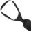 4X Men Solid Black Polyester Zip  Necktie Smooth Zipper Tie 8