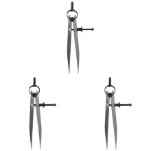 3pcs 6 Inch Adjustable Lockable Steel Divider Wing Leather Compass