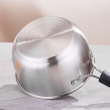 18cm Stainless Steel Saucepan with Glass Lid, Induction Compatible Milk Pan for Versatile Cooking