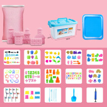 Kindersandspielzeug-Set mit 39 Zubehörteilen, Bildungsfördernd, Praktisch, Pink