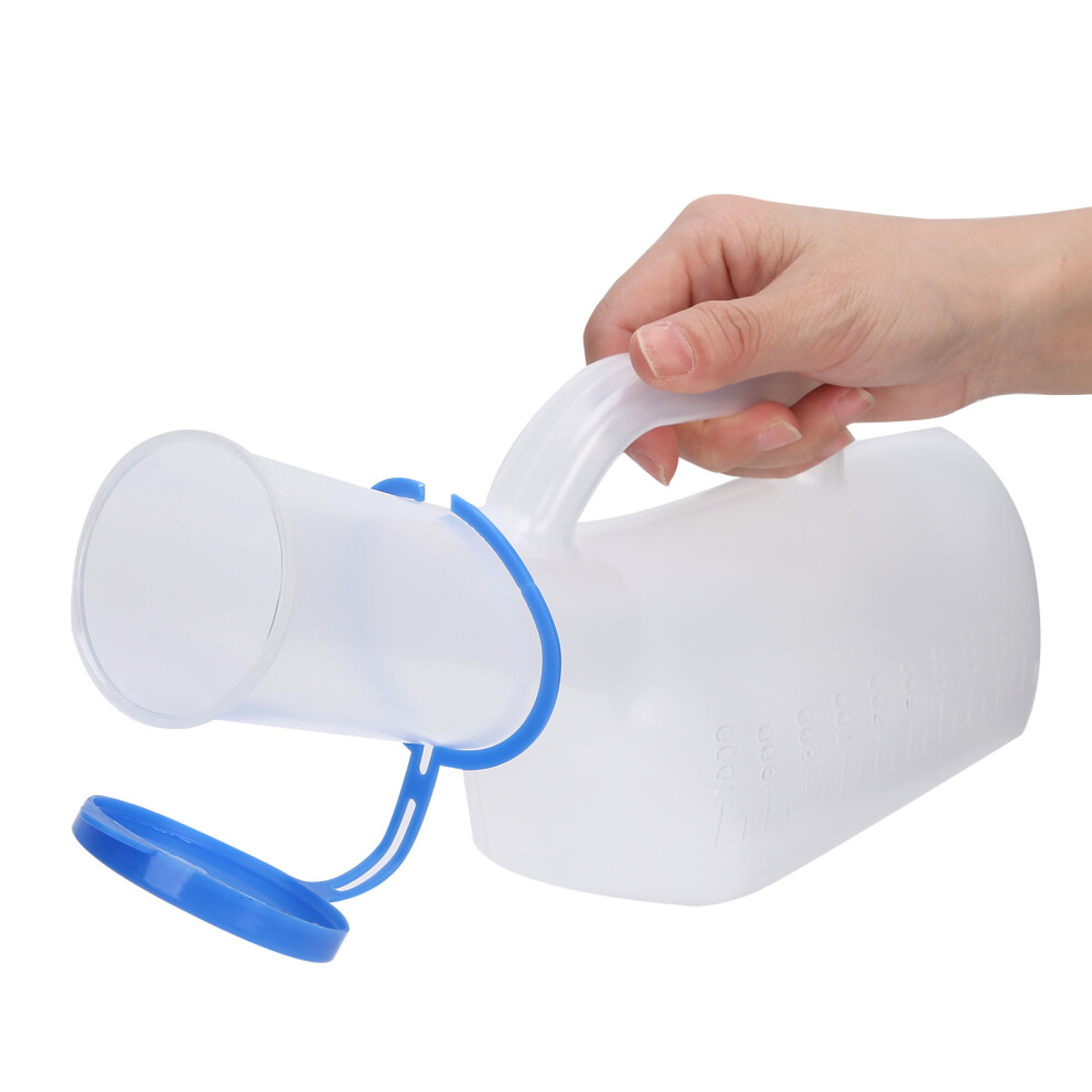 Large Capacity 1000ml Male Urinal Bottle with Lid for Travel or Home