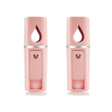 2X Extensions de Cils D'Atomisation Faciale Facial Steamer avec Miroir Rose