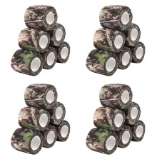 24 Rotoli di Nastro Adesivo Mimetico con Nastro Adesivo Avvolgente Camo Stretch Bendaggio Nastro Autoadesivo per Caccia da Campeggio Telescopio Bici