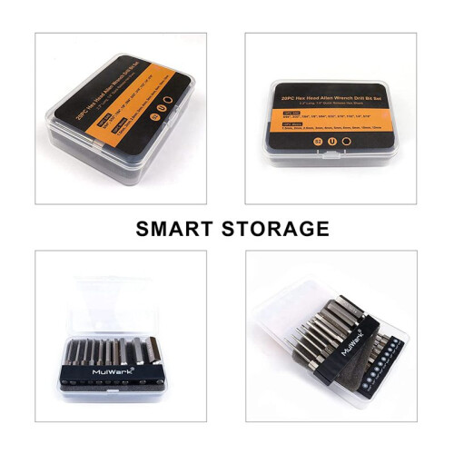 40PC Hex  Hex Wrench Drill Bit Set 2.3Inch Long 1/4Inch Diameter Quick Release Shank Magnetic Screwdriver Bit Set 2