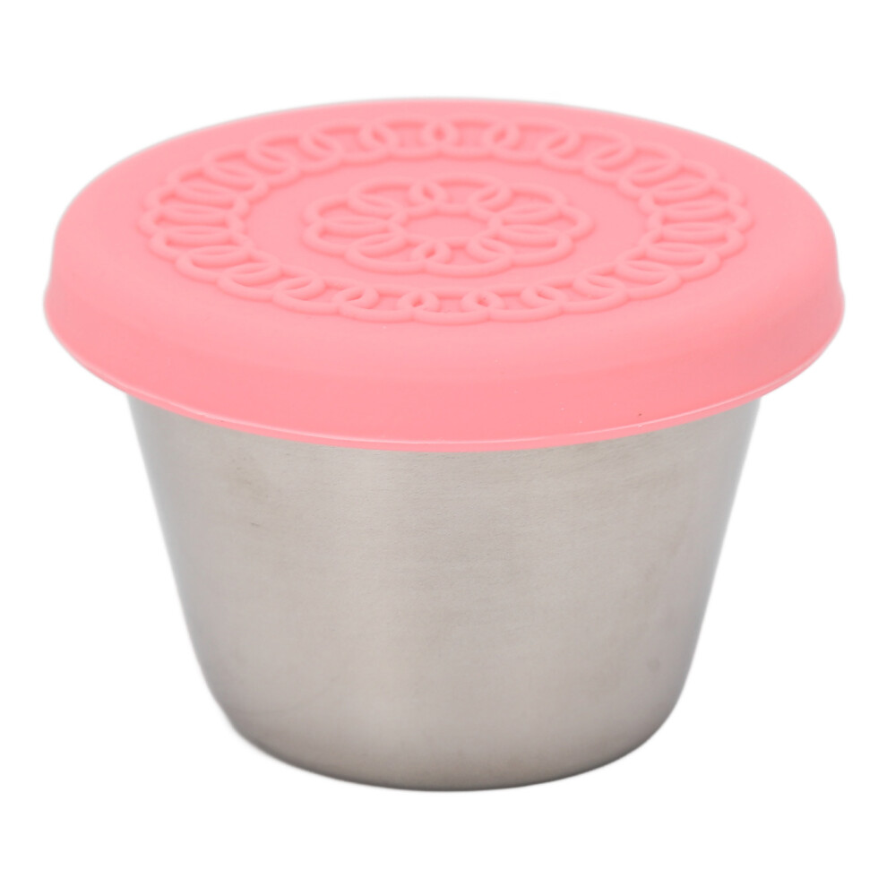 Salad Dressing Container, Portable Stainless Steel Condiment Containers With Leakproof Premium Silicone Lids, Safe Material, Easy To Clean,