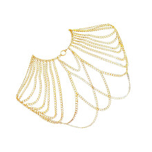 Collier chaîne de corps en métal pour hommes, pour-Couleur or