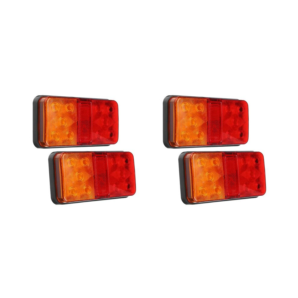 4Pcs 12V 10Led Waterproof Truck Trailer Truck Tail Car Turn Signal Brake Rear Stop Lamp Boat Rv Indicator Light 6031041089871