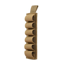 Cartridge Shell Organizer 6Round Shotgun Shell Holder, Reload Holder, Backing Sticker, Magazine Storage Bag Khaki