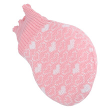 245ml Pink Silicone Hot Water Bottle with Knit Cover, Explosionproof