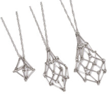 Collier à la mode en acier inoxydable, porte-Cage, chaîne de cou