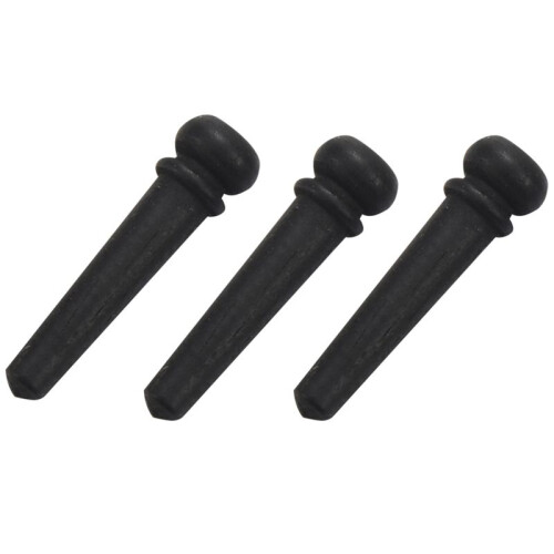 18 Pezzi Nero Ebano Shell Guitar Bridge Bone Pins Set con Abalone Dot Verde per Accessori Chitarra Acustica 1