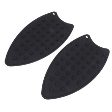 2 pezzi di poggiatesta in silicone per ferro da stiro, resistenti agli urti e al calore, per tavole da stiro nere