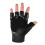 Half Finger Mesh Biking Gloves with Soft Padding, Breathable, Black, Free Size 1
